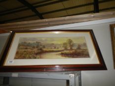 A framed and glazed rural scene.