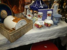 A mixed lot of ceramics including figures.