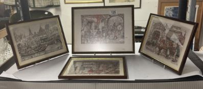 4 Anton Pieck nostalgic prints