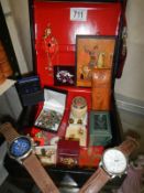 A box of costume jewellery.