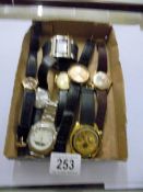 A quantity of gent's wrist watches.