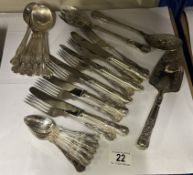 A quantity of Kings pattern cutlery