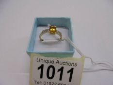 A 18ct gold and platinum six stone diamond ring, 1.5 carat, size N, 4 grams.