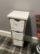 A small Alice-themed set of drawers