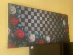 A rose-themed infra-red wall heater