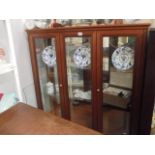 A good clean two door mahogany display cabinet.