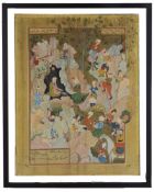 Tempera "THE PIR REFUSES THE DUCKS BROUGHT AS GIFTS"