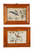 Pair of paintings "SONGBIRDS ON A BRANCH"
