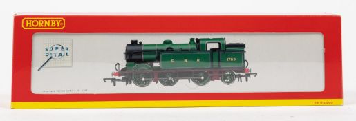 A Hornby OO tank locomotive (R.2214A) A GNR 0-6-2 Class N2 1163 in lined green livery. Boxed, with