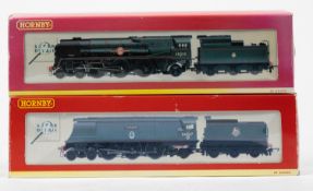 2 Hornby OO locomotives. (R.2204) A BR 4-6-2 Merchant Navy Class 35020 Bibby Line in lined Brunswick