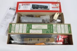 2 'O' gauge Coach Kits. A Slaters Coach Kits SR/BR 50' Bogie Guards Van (Van B), with Sprung