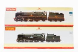 2 Hornby OO locomotives. (R.2584) a BR 4-6-2 West Country Class 7P 5F Plymouth, weathered edition,