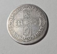 James II AR Halfcrown 1686 GF (edge worn smooth). £200-£250