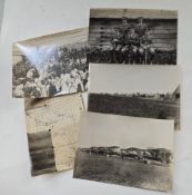 Bowman Russia photos RAF Officers funeral Map of Russian gun positions etc Airfield with planes x2