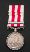 Indian Mutiny medal 1857-1858, 1 clasp lucknow (impressed P.Hughes 38th Regt) about VF.£350-£400