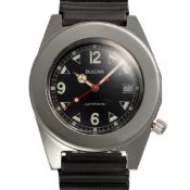 A GENTLEMAN'S SIZE STAINLESS STEEL BULOVA SEA HUNTER 1000 METERS AUTOMATIC DIVERS WRIST WATCH