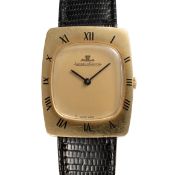 A RARE & UNUSUAL GENTLEMAN'S SIZE 18K SOLID GOLD JAEGER LECOULTRE WRIST WATCH CIRCA 1970s, REF. 9106
