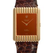 A GENTLEMAN'S SIZE 18K SOLID GOLD ROLEX CELLINI WRIST WATCH CIRCA 1970s, REF. 4016 WITH MIRRORED