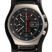 A GENTLEMAN'S SIZE STAINLESS STEEL ORFINA PORSCHE DESIGN GERMAN MILITARY BUND CHRONOGRAPH WRIST
