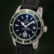 A RARE GENTLEMAN'S SIZE STAINLESS STEEL BREITLING SUPEROCEAN HERITAGE 42 BRITISH MILITARY