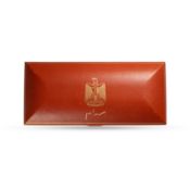 A RARE PATEK PHILIPPE PRESENTATIONAL WATCH BOX CIRCA 1980s, WITH IRAQI NATIONAL EMBLEM  Measures