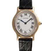 A LADY'S 18K YELLOW & WHITE GOLD CARTIER PARIS ARCADE WRIST WATCH CIRCA 1987, REF. 96059 Movement: