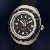 A RARE GENTLEMAN'S SIZE STAINLESS STEEL BLANCPAIN FIFTY FATHOMS 1000M DIVERS WRIST WATCH CIRCA 1970s