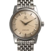 A GENTLEMAN'S SIZE STAINLESS STEEL OMEGA SEAMASTER AUTOMATIC BRACELET WATCH CIRCA 1958, REF. 2846