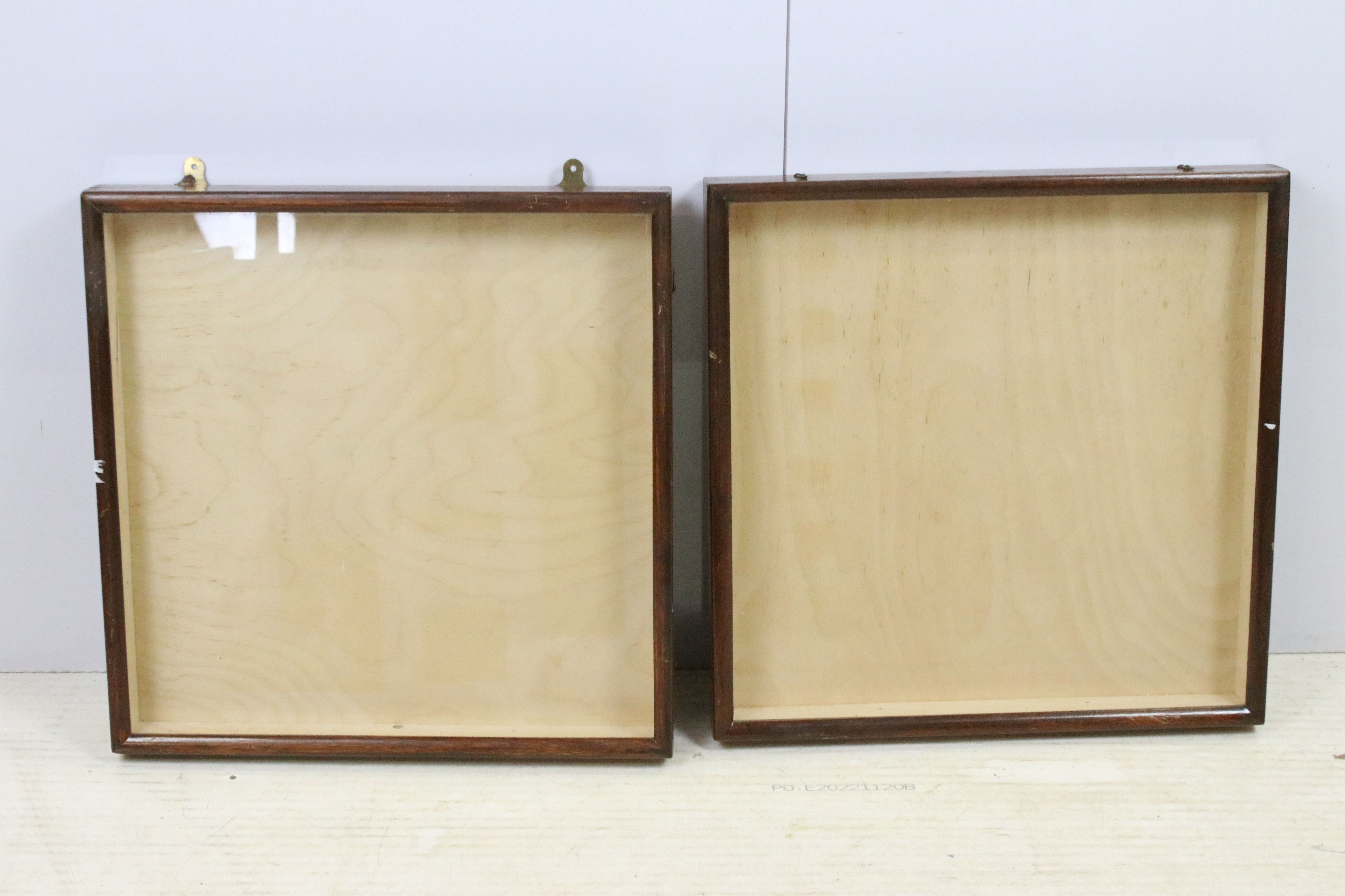 Pair of mahogany framed display cases