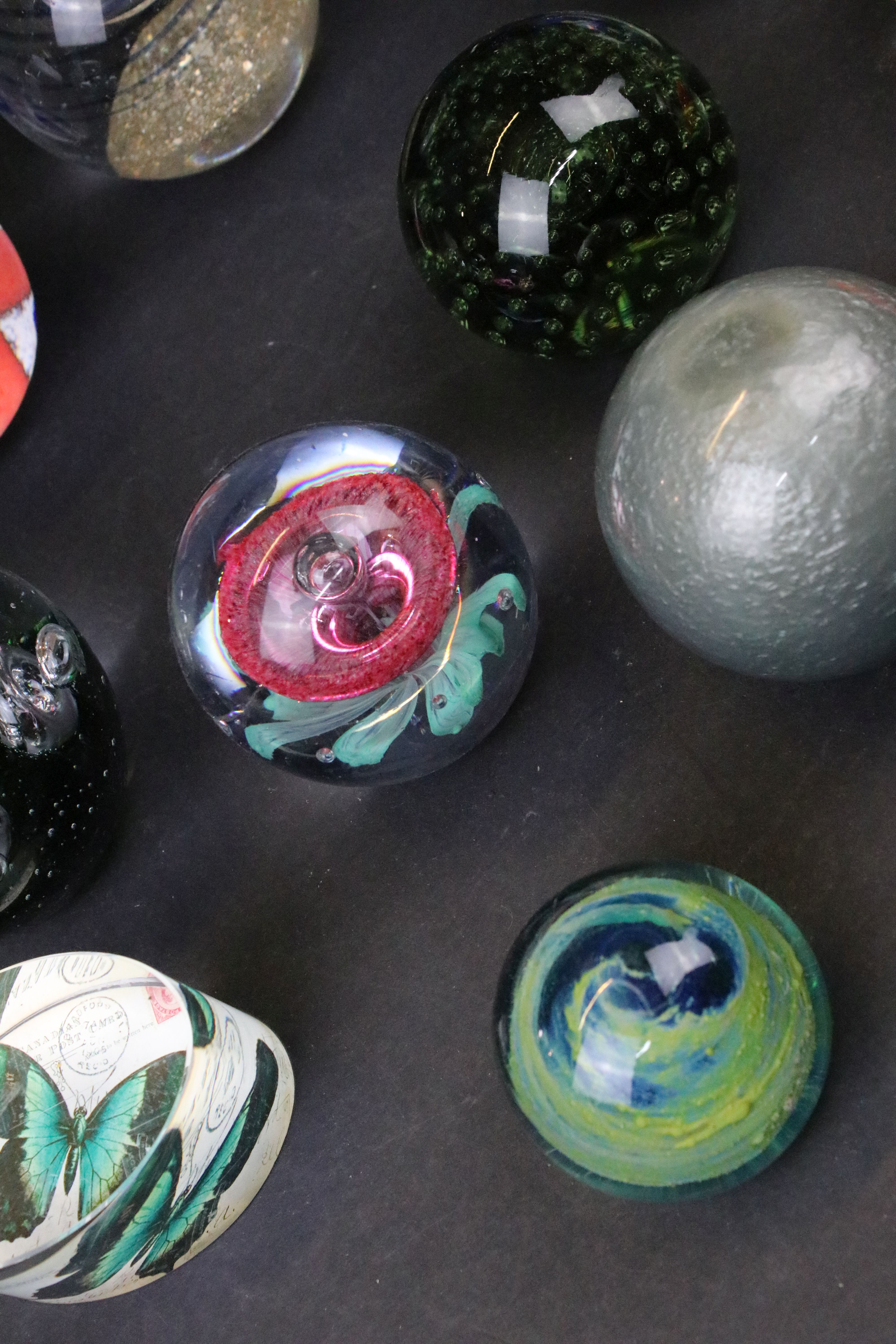 Collection of glass paperweights in various shapes and designs (17 total) - Image 5 of 7