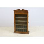 Advertising - Cash's Washing Ribbons oak framed display case with single glazed door opening to