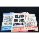Memorabilia / Posters - 3 Elvis Presley “Evening News” x 2 and “Evening Standard” news stand