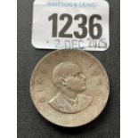 Irish silver 10 shillings 1966