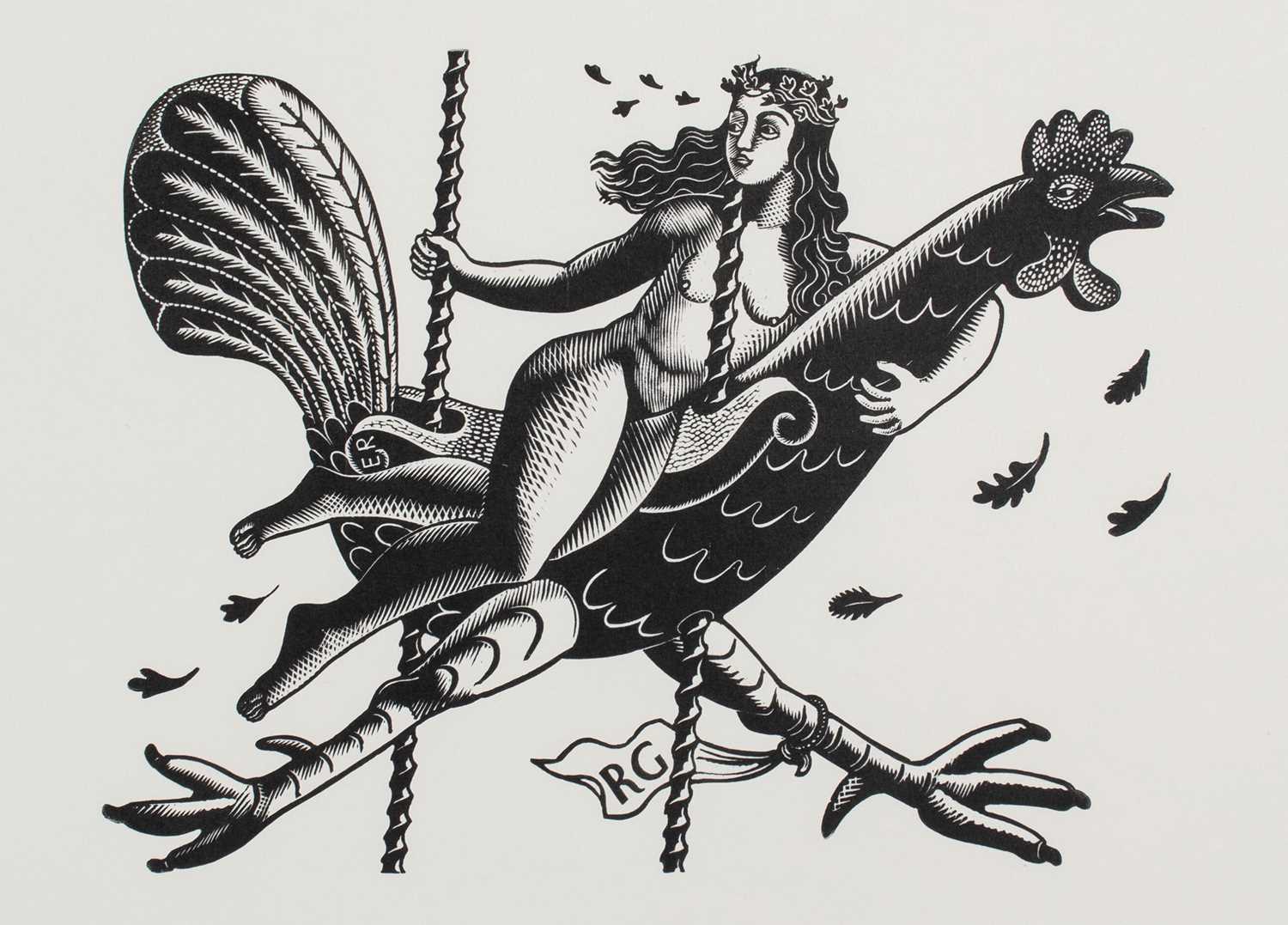 Eric Ravilious (1903-1942) Tirzah on a Cockerel Wood engraving, from ...