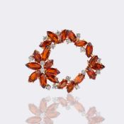 Juwelier Wilm . Vintage Citrin Brillant Brosche.