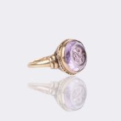 Amethyst Kamee Ring 'Ares'.