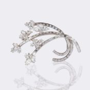 Juwelier Wilm . Exzeptionelle Vintage Diamant Blüten-Brosche.