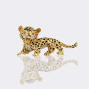 Französische Vintage Brosche 'Leopard'.