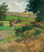 Franz Nölken (Hamburg 1884 - La Capelle 1918). Frauen bei der Feldarbeit in Hittfeld.