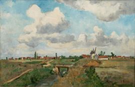 Paul Baum (Meißen 1859 - San Gimignano 1932). Holländische Landschaft.