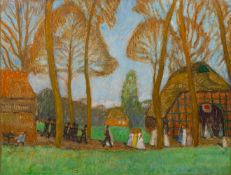 Otto Modersohn (Soest 1865 - Fischerhude 1943). Hochzeitszug.