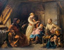 Emerich Benkert (Wien 1825 - Wien 1855). Abschied der Tochter.