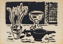 Karl Schmidt-Rottluff (Rottluff 1884 - Berlin 1976). Stillleben mit Krokustopf.