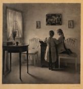 Peter Ilsted (Saksköbing 1861 - Kopenhagen 1933). Zwei spielende Mädchen.