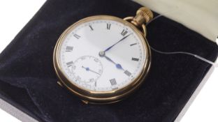 Vintage E.W.C 9ct Solid Gold Pocket Watch
