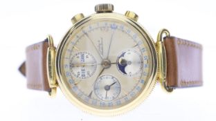 Dubey & Schaldenbrand Triple Calendar Moonphase 18ct yellow gold Chronograph Automatic Circa 1980's