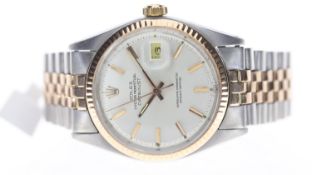 Vintage Rolex Datejust 36 Steel and Rose Gold Automatic Reference 1601