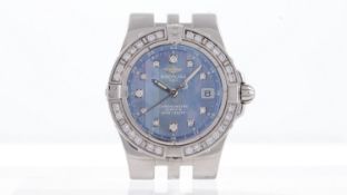 Breitling Starliner Quartz Blue Mother of Pearl Diamond Bezel Reference A71340