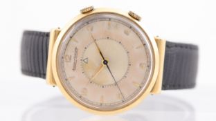 Vintage Jaeger Le Coultre Memovox 18ct Yellow Gold Hooded Lugs With Original Box Circa 1950's