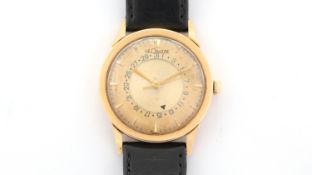 Rare Le Coultre Disc Calendar 14ct Yellow Gold Manual Wind Circa 1950's